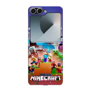 Пластиковый чехол на Samsung Galaxy Z Flip 6 с принтом Майнкрафт Minecraft Пластиковый чехол на Samsung Galaxy Z Flip 6 с принтом Майнкрафт Minecraft