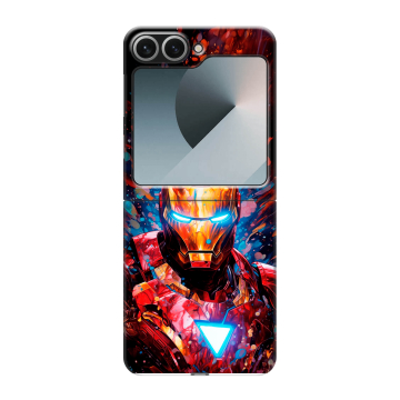 Пластиковый чехол на Samsung Galaxy Z Flip 6 с принтом Железный человек Ironman Пластиковый чехол на Samsung Galaxy Z Flip 6 с принтом Железный человек Ironman