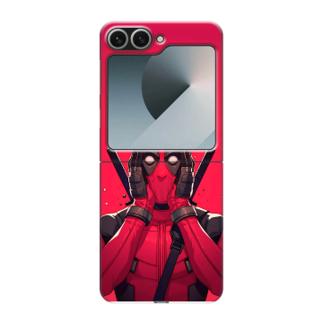 Пластиковый чехол на Samsung Galaxy Z Flip 6 с принтом Дедпул Deadpool Пластиковый чехол на Samsung Galaxy Z Flip 6 с принтом Дедпул Deadpool