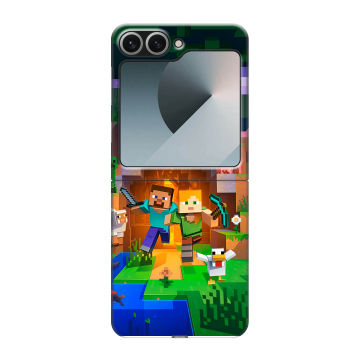 Пластиковый чехол на Samsung Galaxy Z Flip 6 с принтом Майнкрафт Minecraft Пластиковый чехол на Samsung Galaxy Z Flip 6 с принтом Майнкрафт Minecraft