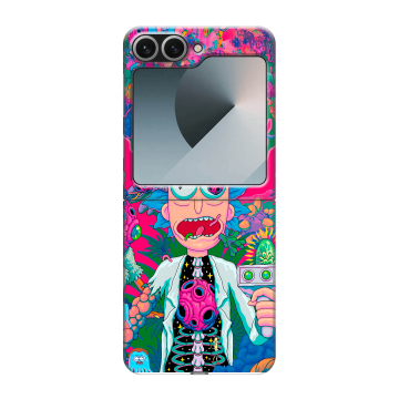Пластиковый чехол на Samsung Galaxy Z Flip 6 с принтом Рик и Морти Rick Morty Пластиковый чехол на Samsung Galaxy Z Flip 6 с принтом Рик и Морти Rick Morty