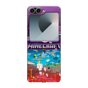 Пластиковый чехол на Samsung Galaxy Z Flip 6 с принтом Майнкрафт Minecraft Пластиковый чехол на Samsung Galaxy Z Flip 6 с принтом Майнкрафт Minecraft