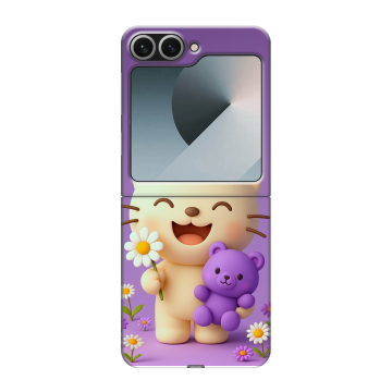 Пластиковый чехол на Samsung Galaxy Z Flip 6 с принтом для девочек Пластиковый чехол на Samsung Galaxy Z Flip 6 с принтом для девочек