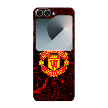 Пластиковый чехол на Samsung Galaxy Z Flip 6 с принтом Manchester United Пластиковый чехол на Samsung Galaxy Z Flip 6 с принтом Manchester United