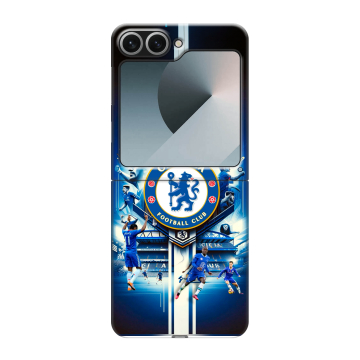 Пластиковый чехол на Samsung Galaxy Z Flip 6 с принтом Chelsea Челси Пластиковый чехол на Samsung Galaxy Z Flip 6 с принтом Chelsea Челси
