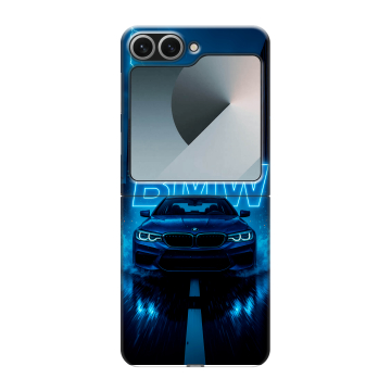 Пластиковый чехол на Samsung Galaxy Z Flip 6 с принтом BMW БМВ Пластиковый чехол на Samsung Galaxy Z Flip 6 с принтом BMW БМВ