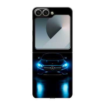 Пластиковый чехол на Samsung Galaxy Z Flip 6 с принтом Mercedes Мерседес