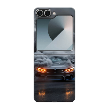 Пластиковый чехол на Samsung Galaxy Z Flip 6 с принтом BMW БМВ Пластиковый чехол на Samsung Galaxy Z Flip 6 с принтом BMW БМВ