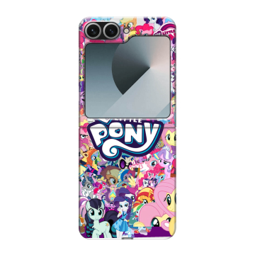 Пластиковый чехол на Samsung Galaxy Z Flip 6 с принтом My little pony Дружба чудо Пластиковый чехол на Samsung Galaxy Z Flip 6 с принтом My little pony Дружба чудо
