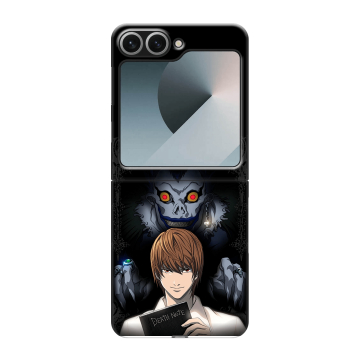 Пластиковый чехол на Samsung Galaxy Z Flip 6 с принтом Death note Тетрадь смерти Пластиковый чехол на Samsung Galaxy Z Flip 6 с принтом Death note Тетрадь смерти