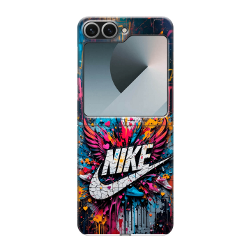 Пластиковый чехол на Samsung Galaxy Z Flip 6 с принтом Nike Найк Пластиковый чехол на Samsung Galaxy Z Flip 6 с принтом Nike Найк