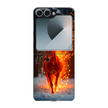 Пластиковый чехол на Samsung Galaxy Z Flip 6 с принтом Новый год Пластиковый чехол на Samsung Galaxy Z Flip 6 с принтом Новый год