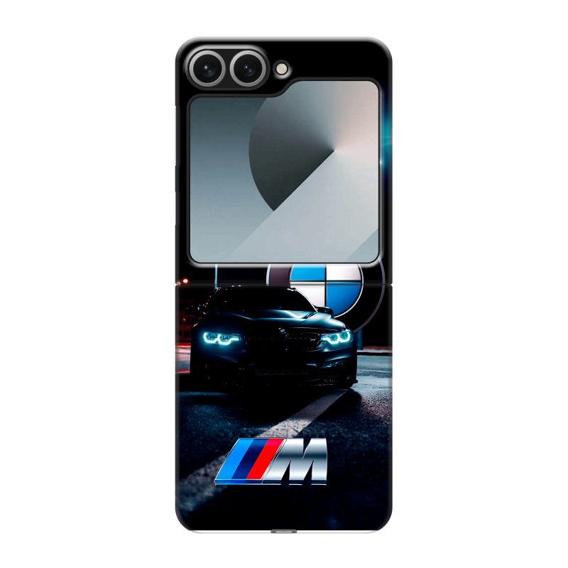 Пластиковый чехол на Samsung Galaxy Z Flip 6 с принтом БМВ BMW Пластиковый чехол на Samsung Galaxy Z Flip 6 с принтом БМВ BMW