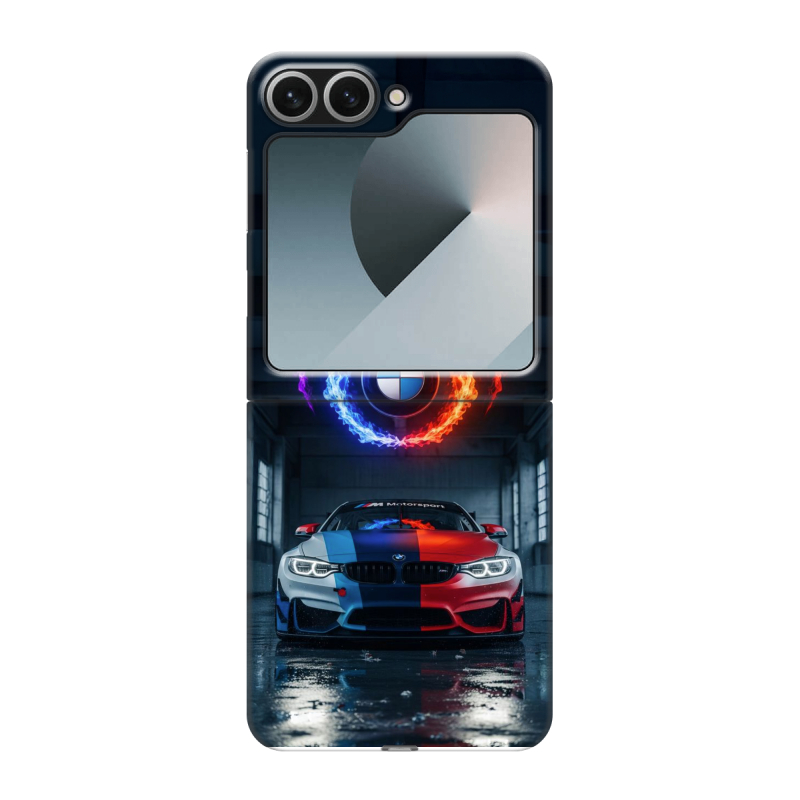 Пластиковый чехол на Samsung Galaxy Z Flip 6 с принтом BMW БМВ Пластиковый чехол на Samsung Galaxy Z Flip 6 с принтом BMW БМВ