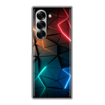 Пластиковый чехол на Samsung Galaxy Z Fold 6 с принтом Абстракция неон Пластиковый чехол на Samsung Galaxy Z Fold 6 с принтом Абстракция неон