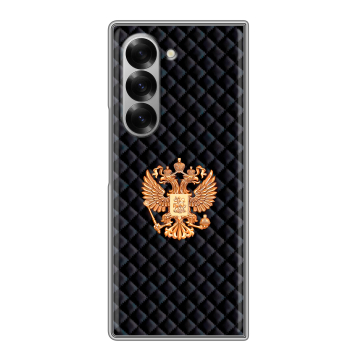 Пластиковый чехол на Samsung Galaxy Z Fold 6 с принтом Герб России принт Пластиковый чехол на Samsung Galaxy Z Fold 6 с принтом Герб России принт