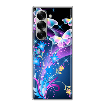 Пластиковый чехол на Samsung Galaxy Z Fold 6 с принтом Бабочки Пластиковый чехол на Samsung Galaxy Z Fold 6 с принтом Бабочки