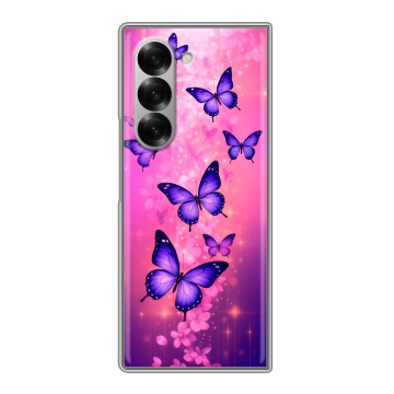 Пластиковый чехол на Samsung Galaxy Z Fold 6 с принтом Бабочки Пластиковый чехол на Samsung Galaxy Z Fold 6 с принтом Бабочки