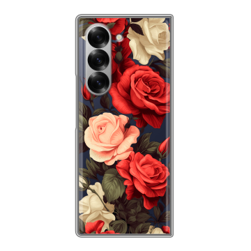 Пластиковый чехол на Samsung Galaxy Z Fold 6 с принтом Розы Пластиковый чехол на Samsung Galaxy Z Fold 6 с принтом Розы