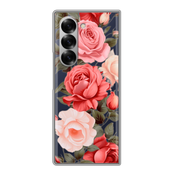 Пластиковый чехол на Samsung Galaxy Z Fold 6 с принтом Розы Пластиковый чехол на Samsung Galaxy Z Fold 6 с принтом Розы