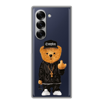 Пластиковый чехол на Samsung Galaxy Z Fold 6 с принтом Плюшевый медведь Пластиковый чехол на Samsung Galaxy Z Fold 6 с принтом Плюшевый медведь