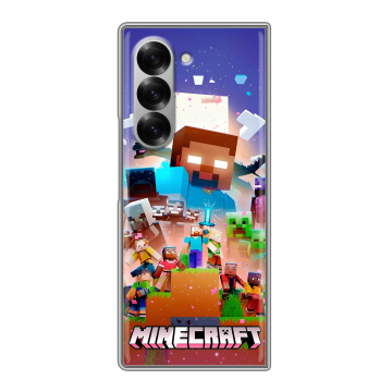 Пластиковый чехол на Samsung Galaxy Z Fold 6 с принтом Майнкрафт Minecraft Пластиковый чехол на Samsung Galaxy Z Fold 6 с принтом Майнкрафт Minecraft