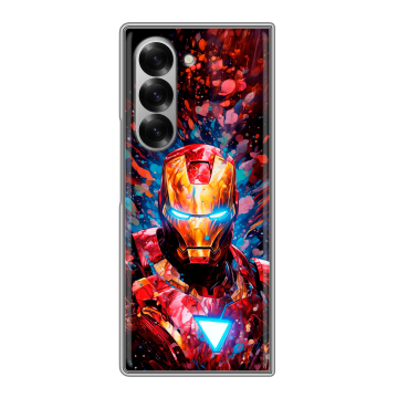 Пластиковый чехол на Samsung Galaxy Z Fold 6 с принтом Железный человек Ironman Пластиковый чехол на Samsung Galaxy Z Fold 6 с принтом Железный человек Ironman