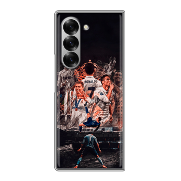 Пластиковый чехол на Samsung Galaxy Z Fold 6 с принтом Реал Роналдо Real Ronaldo Пластиковый чехол на Samsung Galaxy Z Fold 6 с принтом Реал Роналдо Real Ronaldo