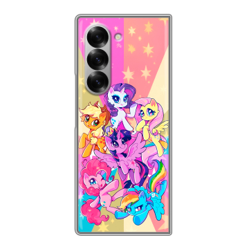 Пластиковый чехол на Samsung Galaxy Z Fold 6 с принтом My little pony Дружба чудо Пластиковый чехол на Samsung Galaxy Z Fold 6 с принтом My little pony Дружба чудо