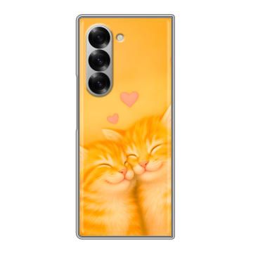 Пластиковый чехол на Samsung Galaxy Z Fold 6 с принтом Милые котята Пластиковый чехол на Samsung Galaxy Z Fold 6 с принтом Милые котята