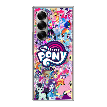 Пластиковый чехол на Samsung Galaxy Z Fold 6 с принтом My little pony Дружба чудо Пластиковый чехол на Samsung Galaxy Z Fold 6 с принтом My little pony Дружба чудо
