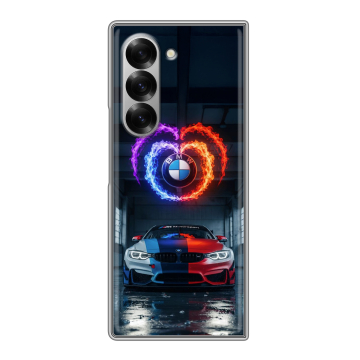 Пластиковый чехол на Samsung Galaxy Z Fold 6 с принтом BMW БМВ Пластиковый чехол на Samsung Galaxy Z Fold 6 с принтом BMW БМВ