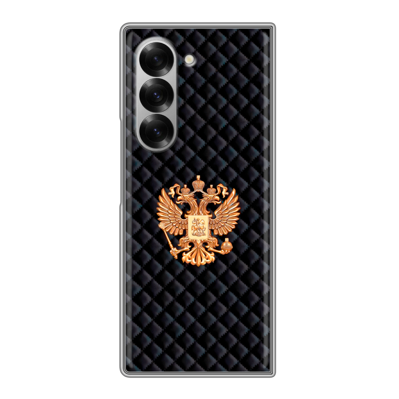 Пластиковый чехол на Samsung Galaxy Z Fold 6 с принтом Герб России принт Пластиковый чехол на Samsung Galaxy Z Fold 6 с принтом Герб России принт
