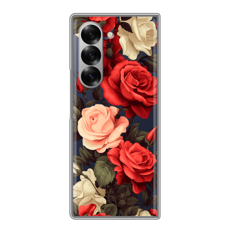 Пластиковый чехол на Samsung Galaxy Z Fold 6 с принтом Розы Пластиковый чехол на Samsung Galaxy Z Fold 6 с принтом Розы