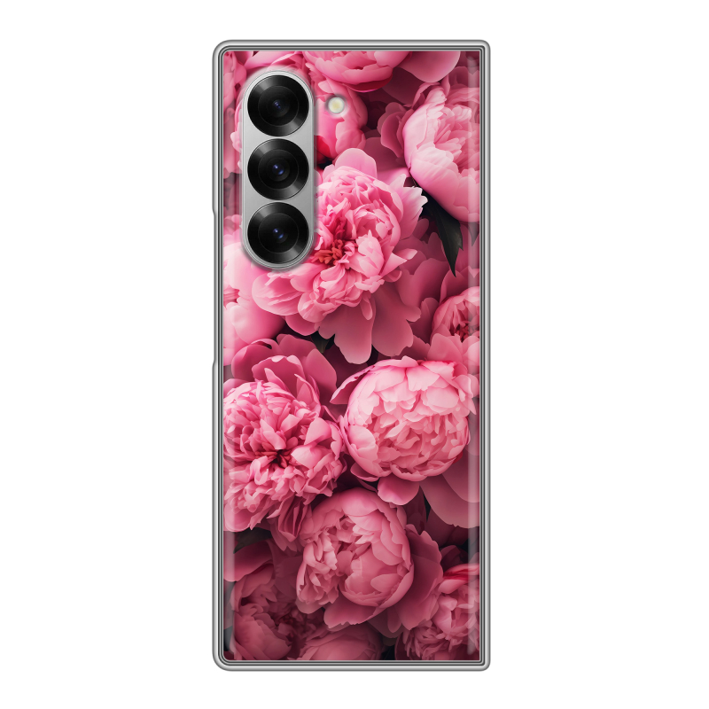Пластиковый чехол на Samsung Galaxy Z Fold 6 с принтом цветы пионы Пластиковый чехол на Samsung Galaxy Z Fold 6 с принтом цветы пионы