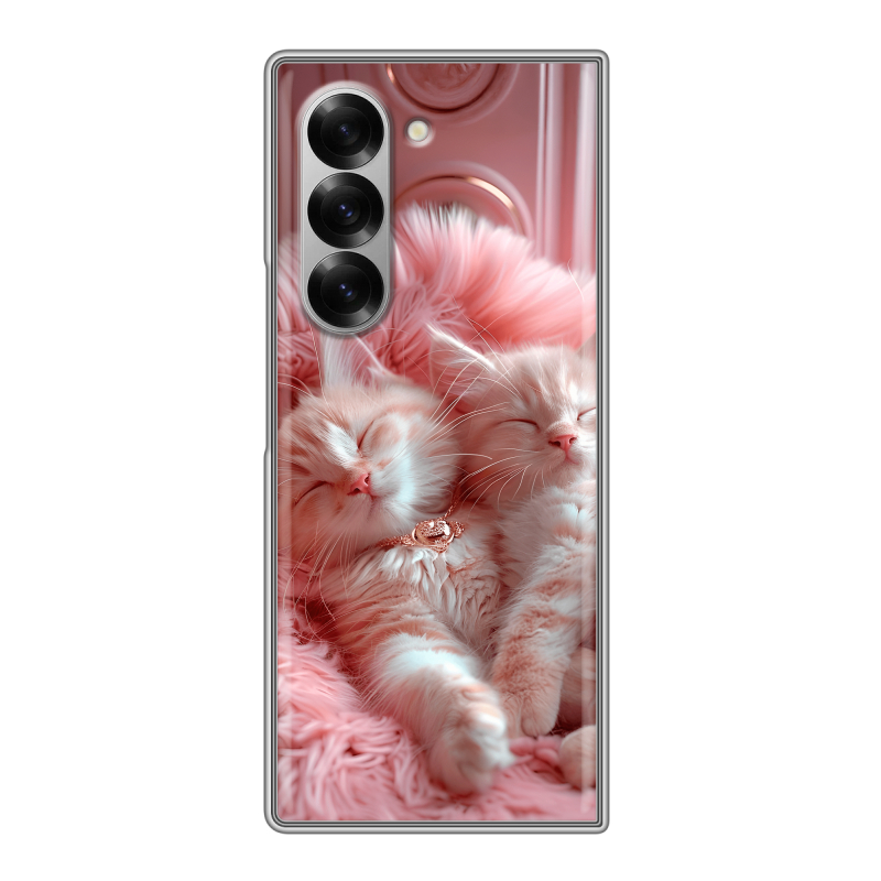 Пластиковый чехол на Samsung Galaxy Z Fold 6 с принтом котята котики Пластиковый чехол на Samsung Galaxy Z Fold 6 с принтом котята котики