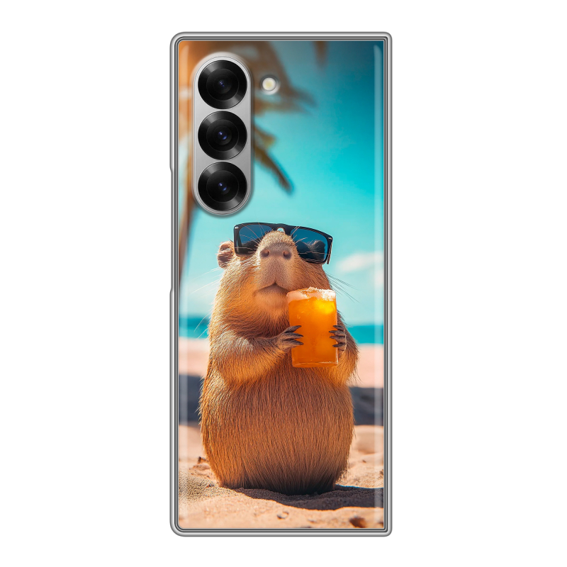 Пластиковый чехол на Samsung Galaxy Z Fold 6 с принтом Капибара Пластиковый чехол на Samsung Galaxy Z Fold 6 с принтом Капибара