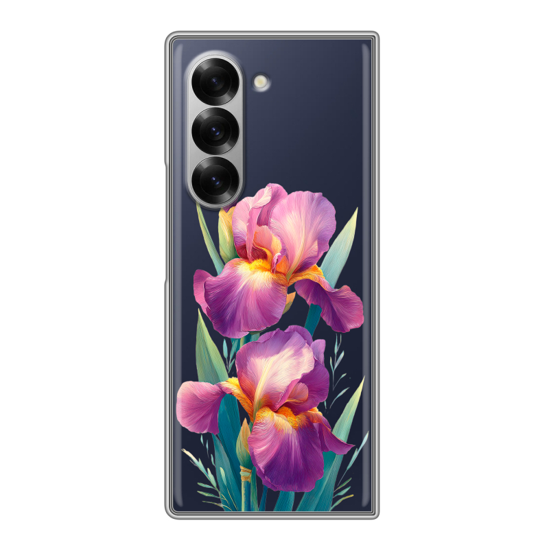 Пластиковый чехол на Samsung Galaxy Z Fold 6 с принтом Цветы орхидеи Пластиковый чехол на Samsung Galaxy Z Fold 6 с принтом Цветы орхидеи