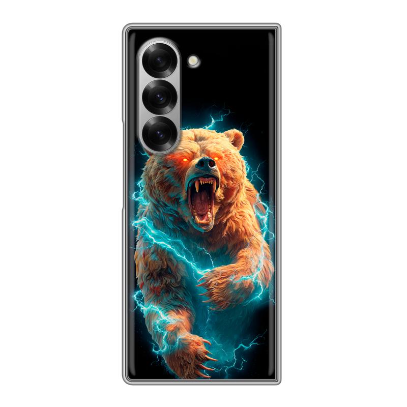Пластиковый чехол на Samsung Galaxy Z Fold 6 с принтом Медведь Пластиковый чехол на Samsung Galaxy Z Fold 6 с принтом Медведь