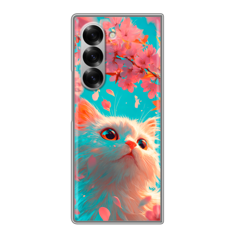 Пластиковый чехол на Samsung Galaxy Z Fold 6 с принтом Красивый кот Пластиковый чехол на Samsung Galaxy Z Fold 6 с принтом Красивый кот