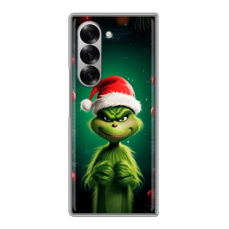 Пластиковый чехол на Samsung Galaxy Z Fold 6 с принтом Гринч Новый год Рождество Пластиковый чехол на Samsung Galaxy Z Fold 6 с принтом Гринч Новый год Рождество