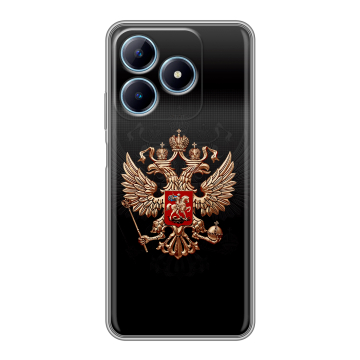 Силиконовый чехол на Realme C63 с принтом Герб России Силиконовый чехол на Realme C63 с принтом Герб России