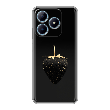 Силиконовый чехол на Realme C63 с принтом Черная клубника Силиконовый чехол на Realme C63 с принтом Черная клубника