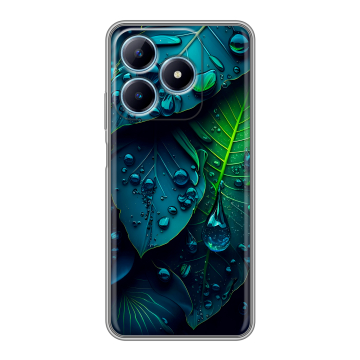 Силиконовый чехол на Realme C63 с принтом Листья Силиконовый чехол на Realme C63 с принтом Листья