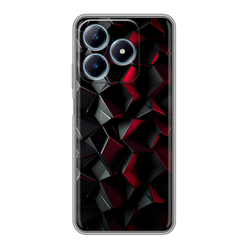 Силиконовый чехол на Realme C63 с принтом Абстракция