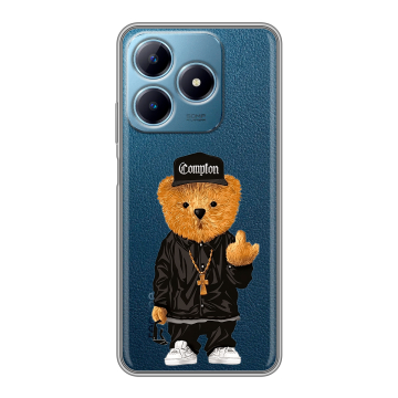 Силиконовый чехол на Realme C63 с принтом Мишка Силиконовый чехол на Realme C63 с принтом Мишка