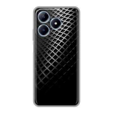 Силиконовый чехол на Realme C63 с принтом Текстура металла