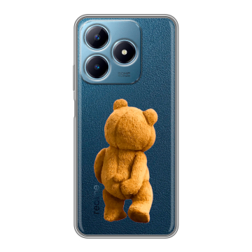 Силиконовый чехол на Realme C63 с принтом Медведь Силиконовый чехол на Realme C63 с принтом Медведь