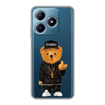 Силиконовый чехол на Realme C63 с принтом Плюшевый медведь Силиконовый чехол на Realme C63 с принтом Плюшевый медведь