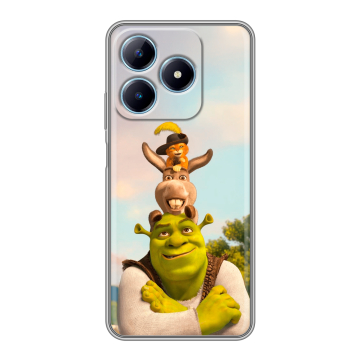 Силиконовый чехол на Realme C63 с принтом Шрек Shrek Силиконовый чехол на Realme C63 с принтом Шрек Shrek